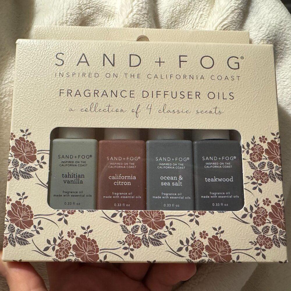 Sand and Fog, 4 Pack of 10 ml Fragrance Diffuser Oils